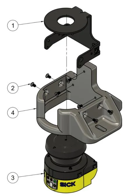 Safety lidar mount